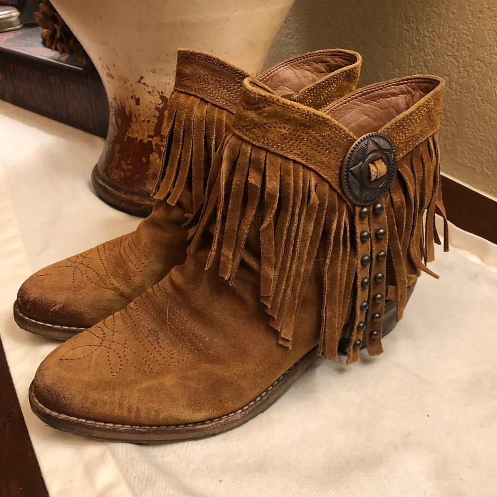 Sam Edelman fringe booties